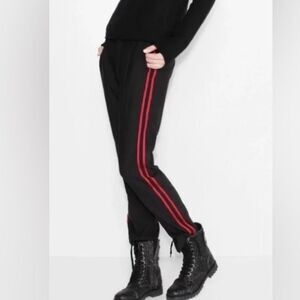 ZADIG & VOLTAIRE Black Pomelo Pants With Red Stripe-34/XS